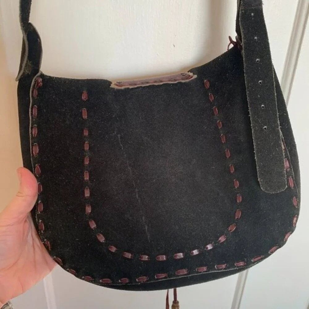 Handmade vintage suede